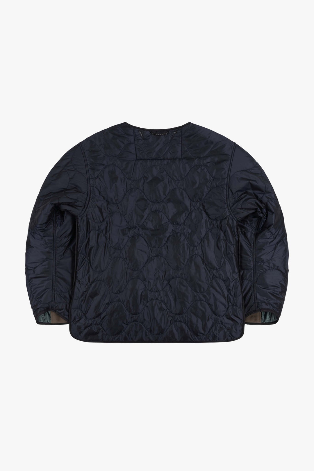 Signature Patchwork Wool Cropped Quilt - Dark Olive & Anthracite / Midnight