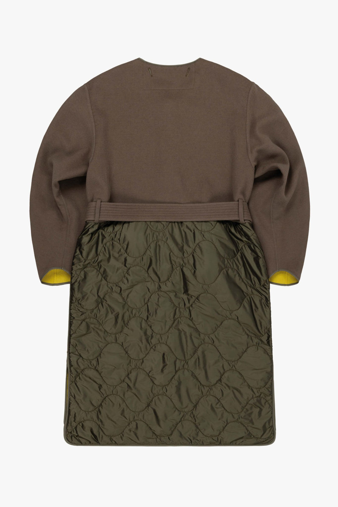 Signature Wool Parka - Olive / Chartreuse