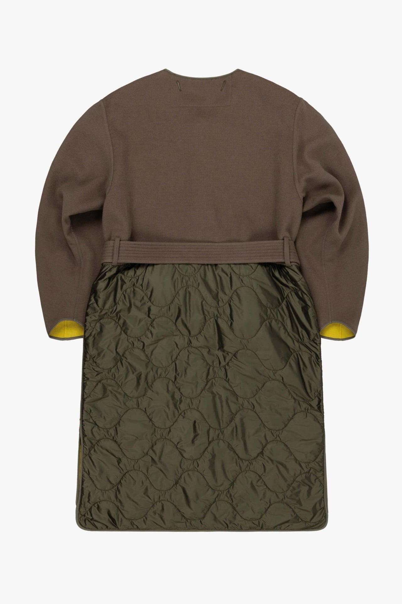 Signature Wool Parka - Olive / Chartreuse