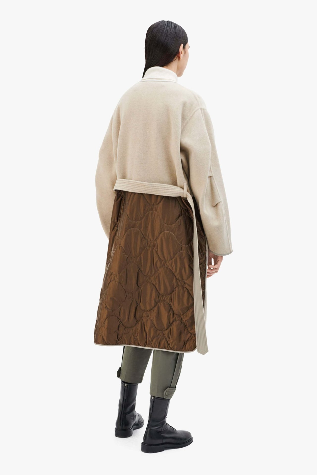 Signature Wool Parka - Taupe / Pale Grey