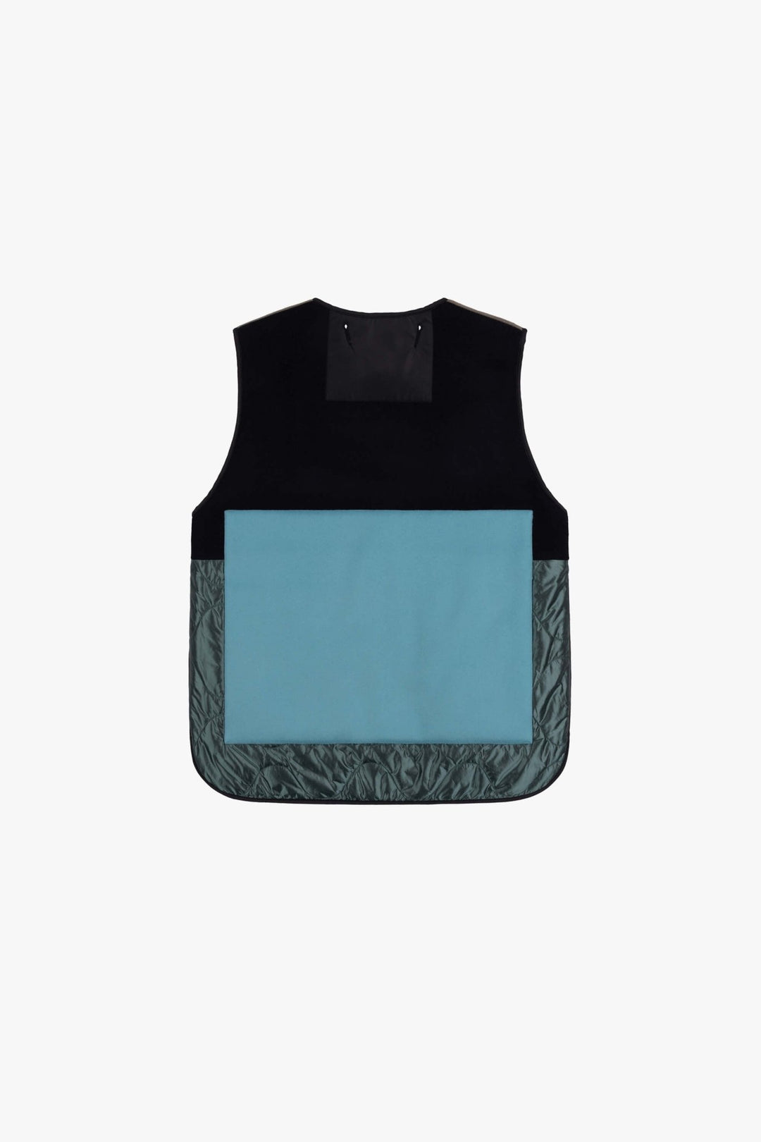 Signature Patchwork Wool Vest - Dark Olive & Navy / Anthracite