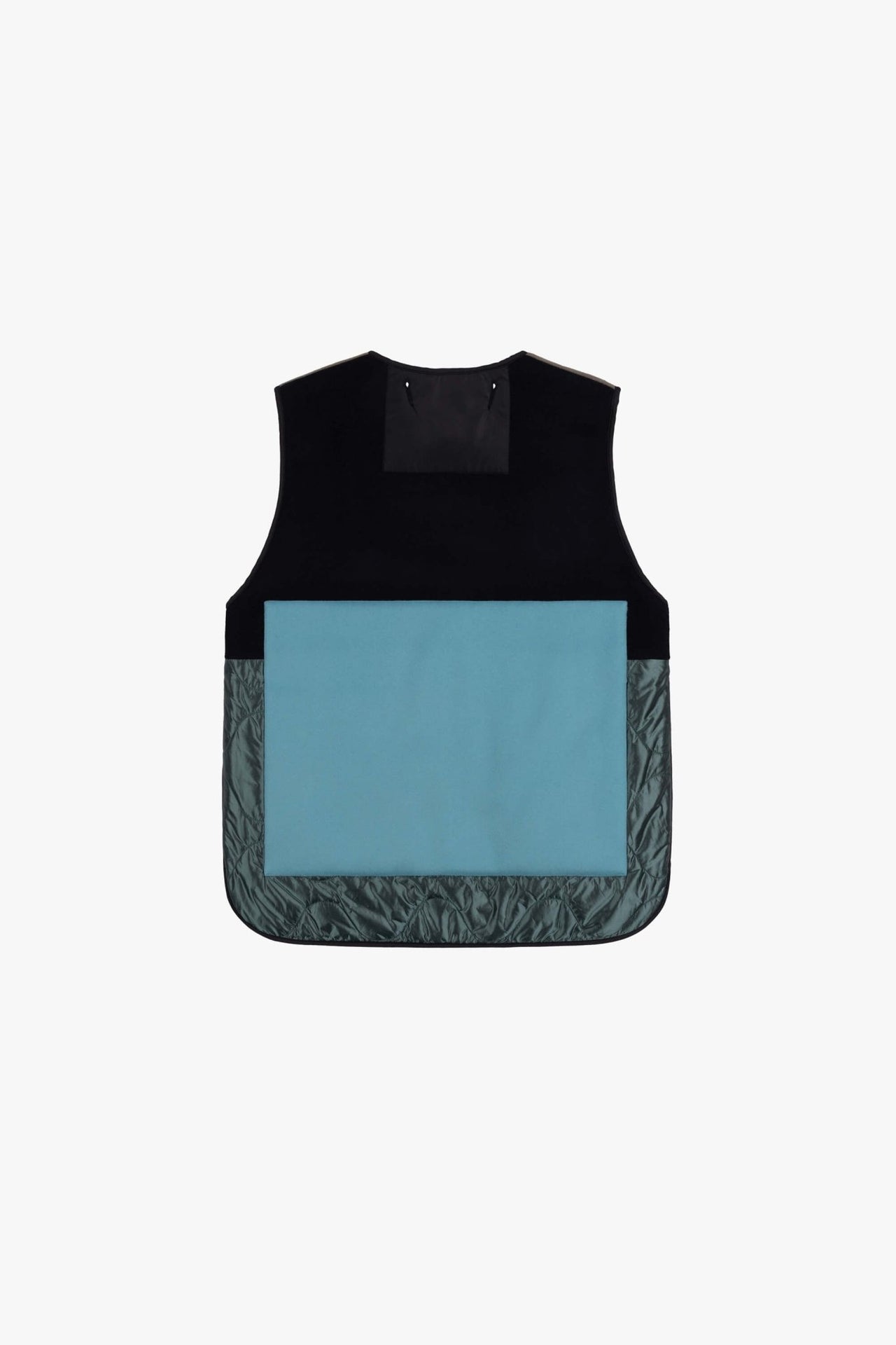Signature Patchwork Wool Vest - Dark Olive & Navy / Anthracite