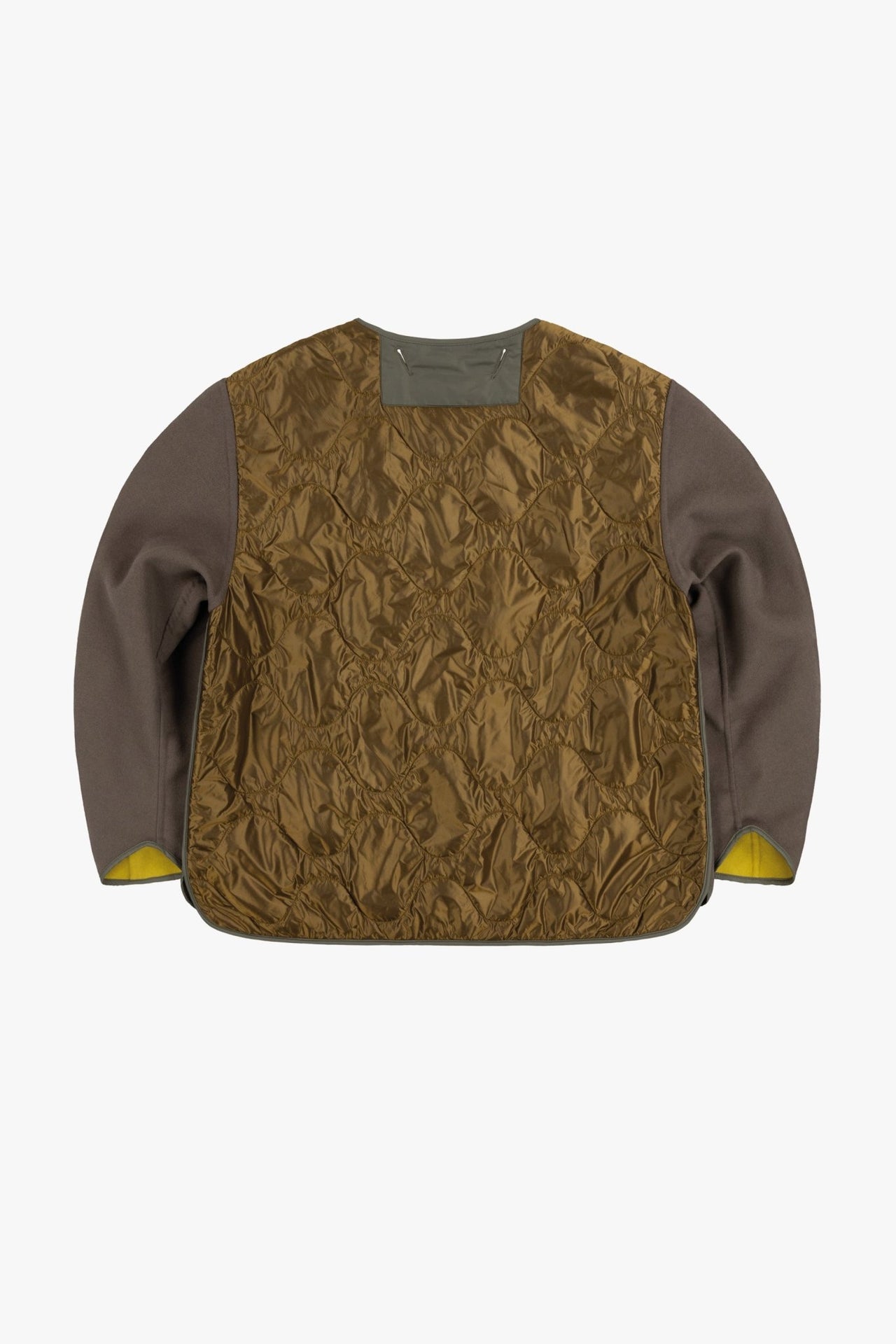 Signature Wool Peacoat - Olive / Chartreuse