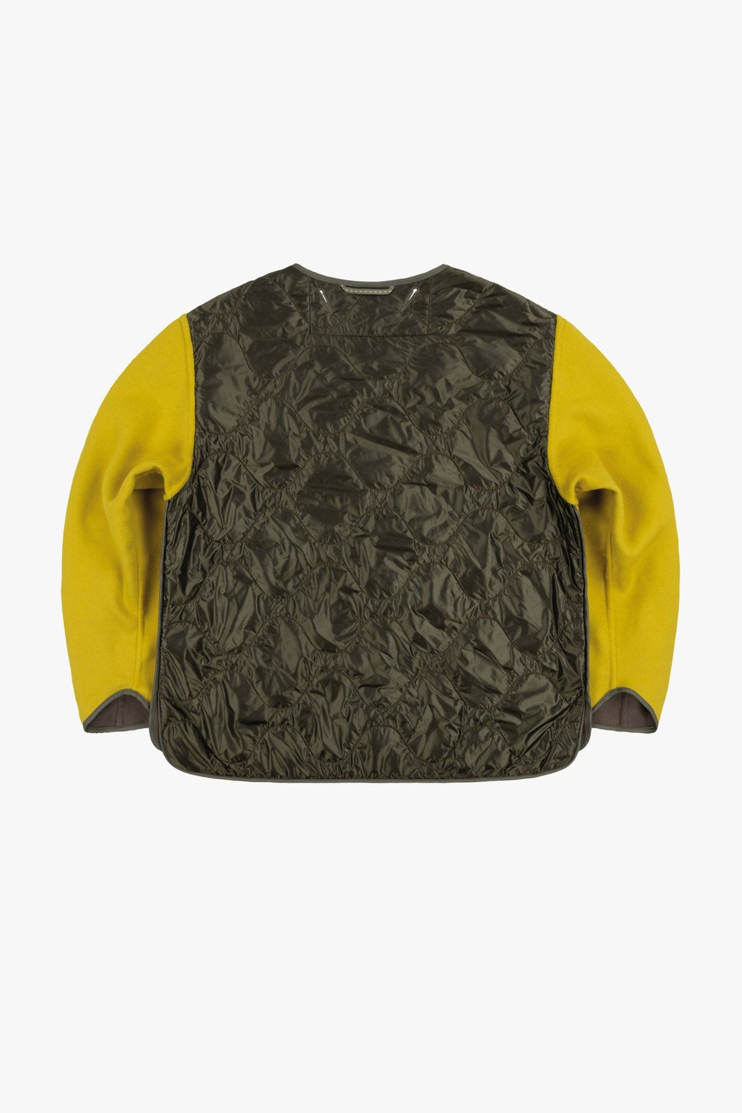 Signature Wool Peacoat - Olive / Chartreuse