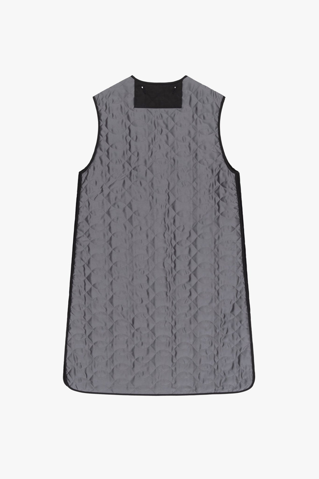 Wool & Satin Quilt Vest - Black & Anthracite / Dark Olive & Black