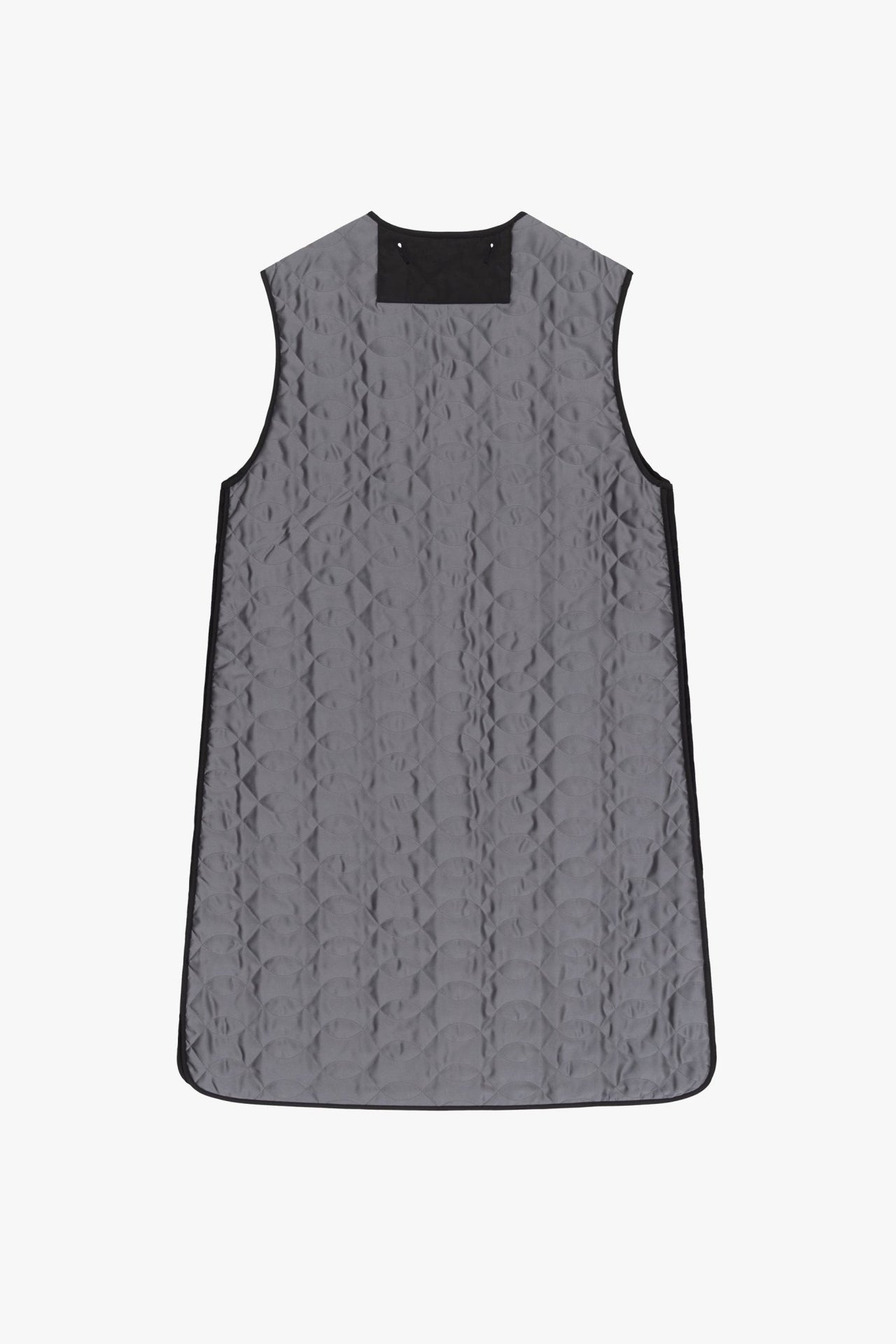 Wool & Satin Quilt Vest - Black & Anthracite / Dark Olive & Black