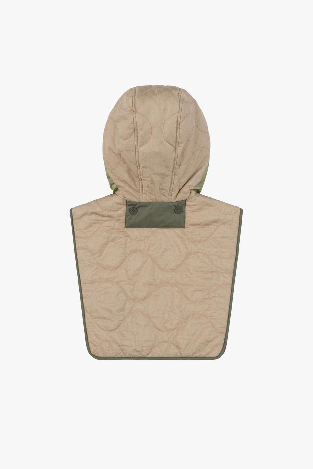 Quilted Zip Hood - Pale Sage / White