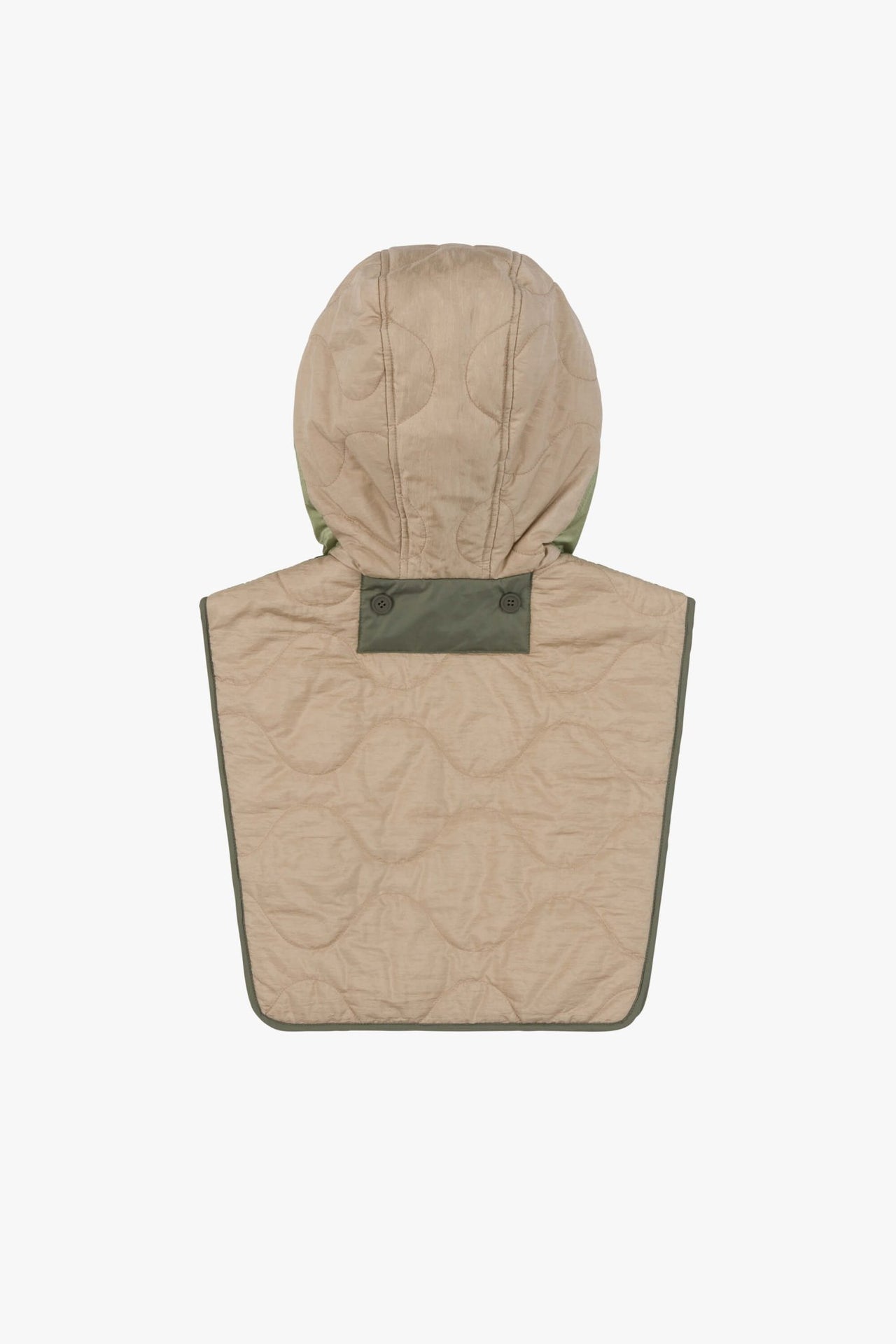 Quilted Zip Hood - Pale Sage / White