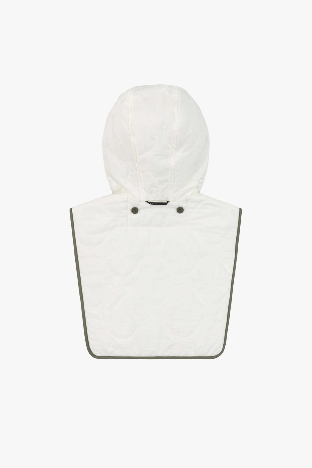 Quilted Zip Hood - Pale Sage / White