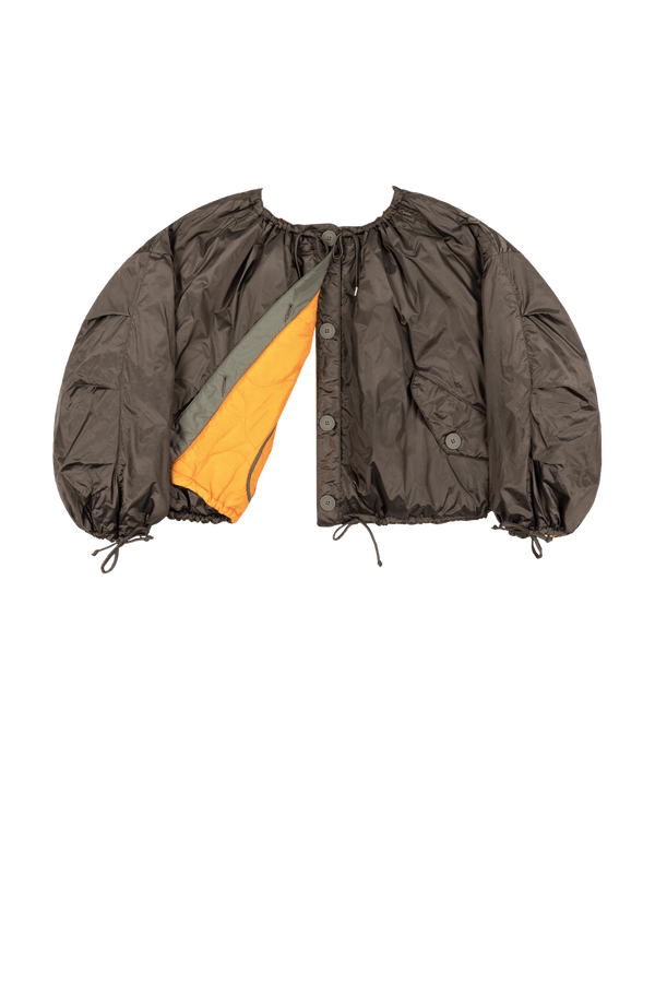 Parachute Quilted Bomber - Clementine / Peat - Layer 6