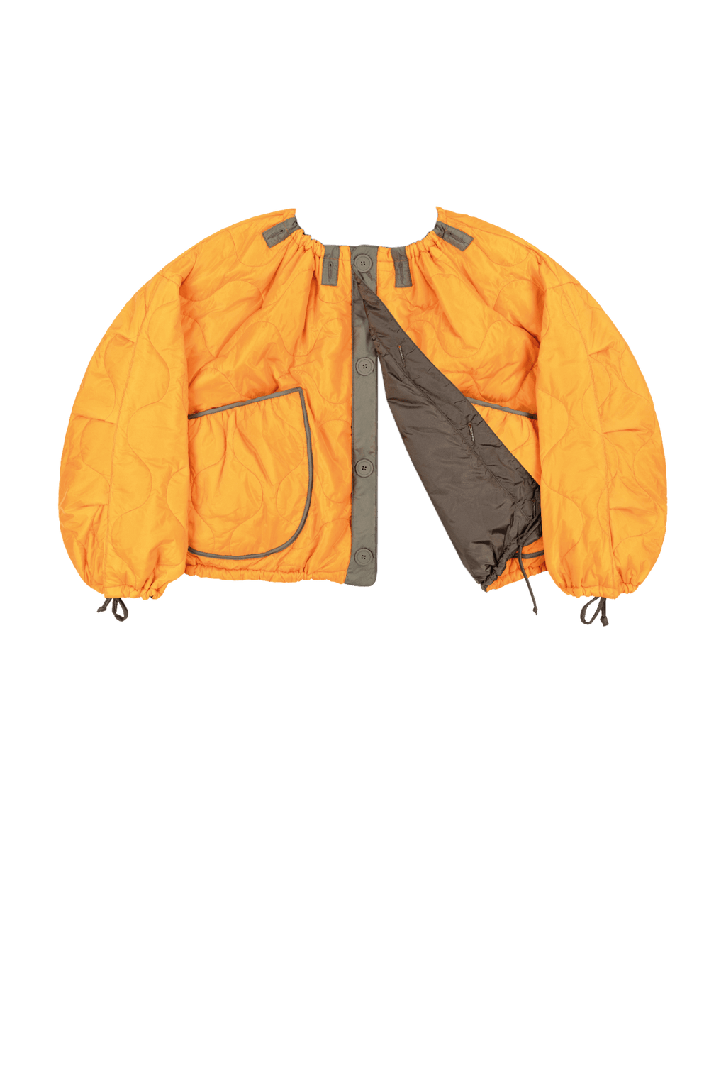 Parachute Quilted Bomber - Clementine / Peat - Layer 6