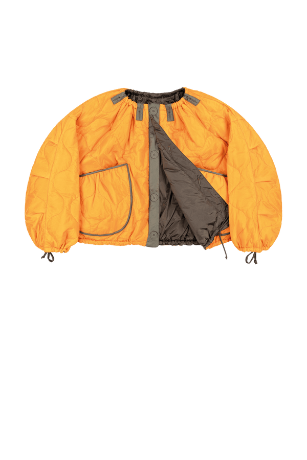 Parachute Quilted Bomber - Clementine / Peat - Layer 1