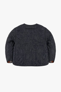 Signature Patchwork Cropped Quilt - Granite / Black