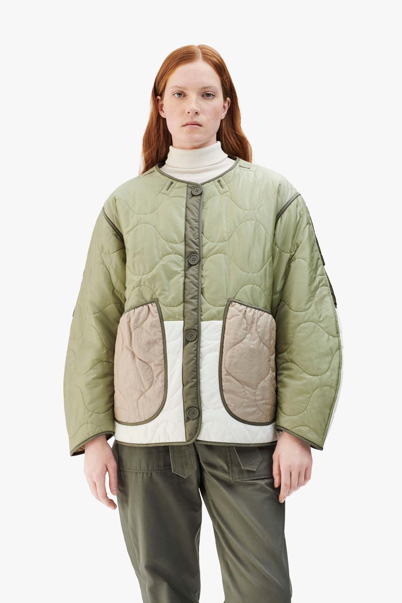 Signature Patchwork Cropped Quilt - Pale Sage / Lilac