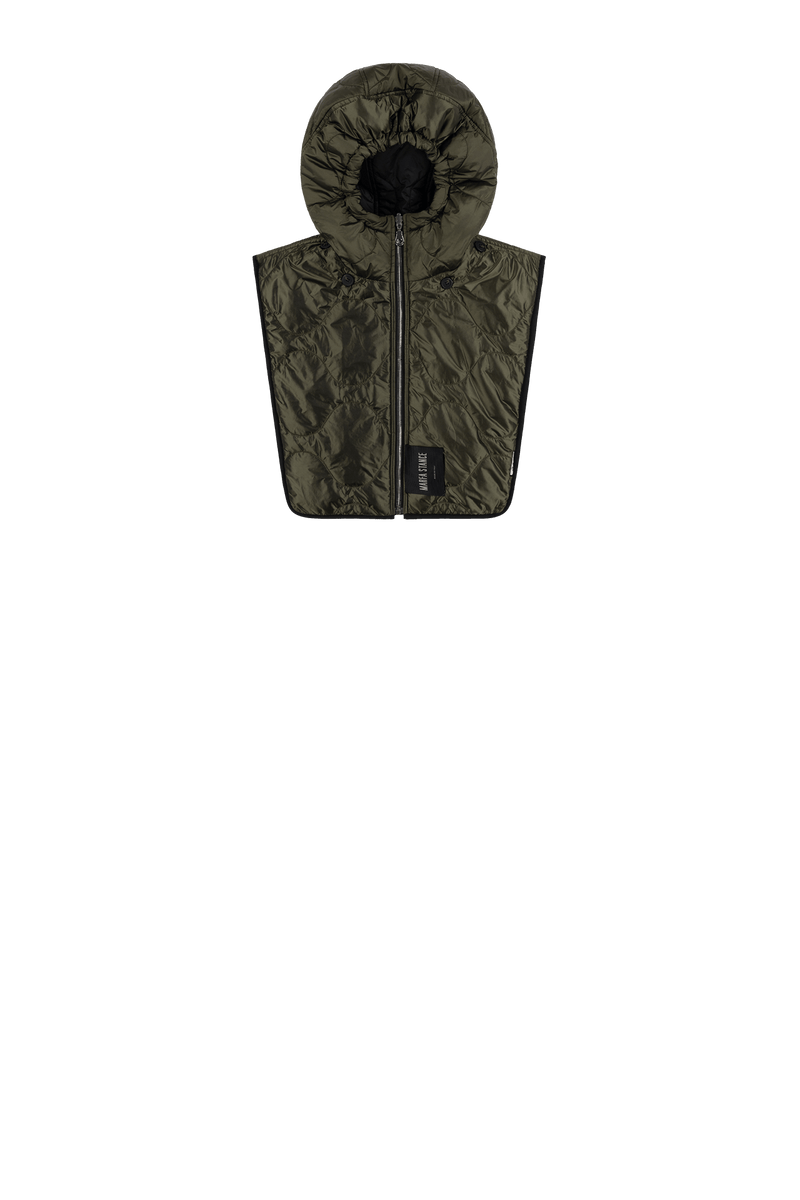 Quilted Zip Hood - Midnight / Dark Olive - Layer 4