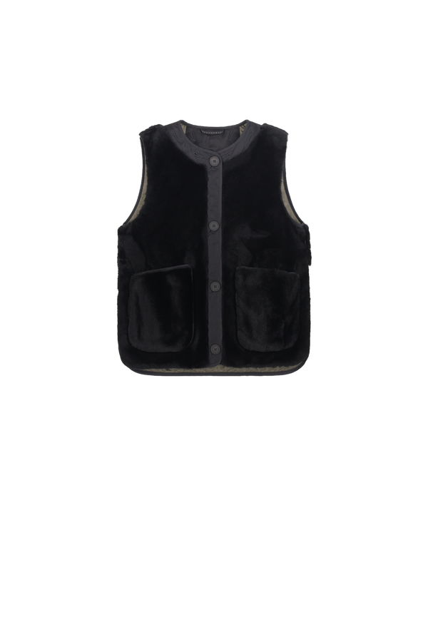 Shearling Quilt Liner - Black / Dark Olive - Layer 2