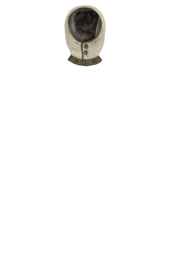 Shearling Leather Hood - Pale Jade / Jade - Layer 4