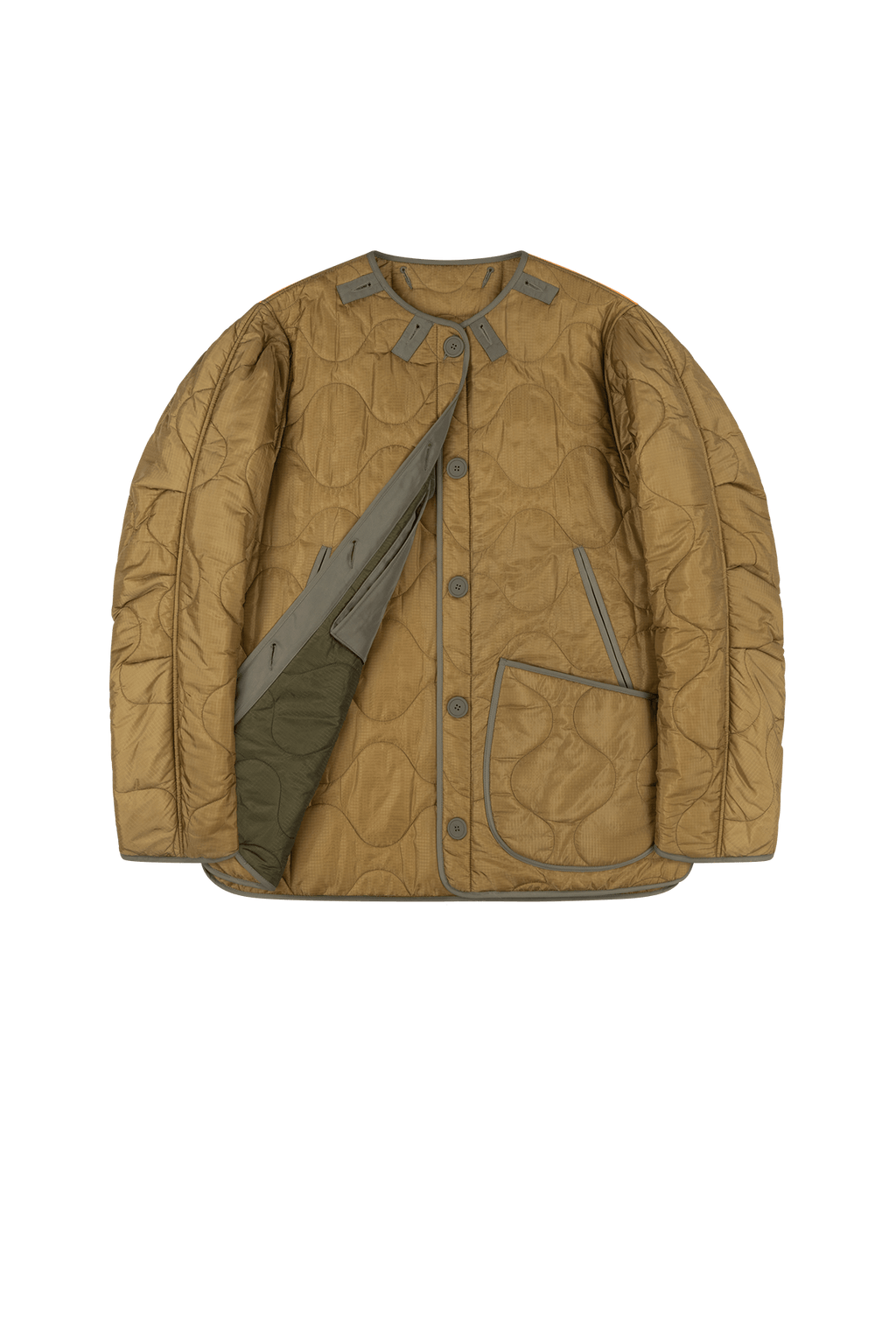 Signature Men's Utility Quilt - Olive & Gold / Gold - Layer 1