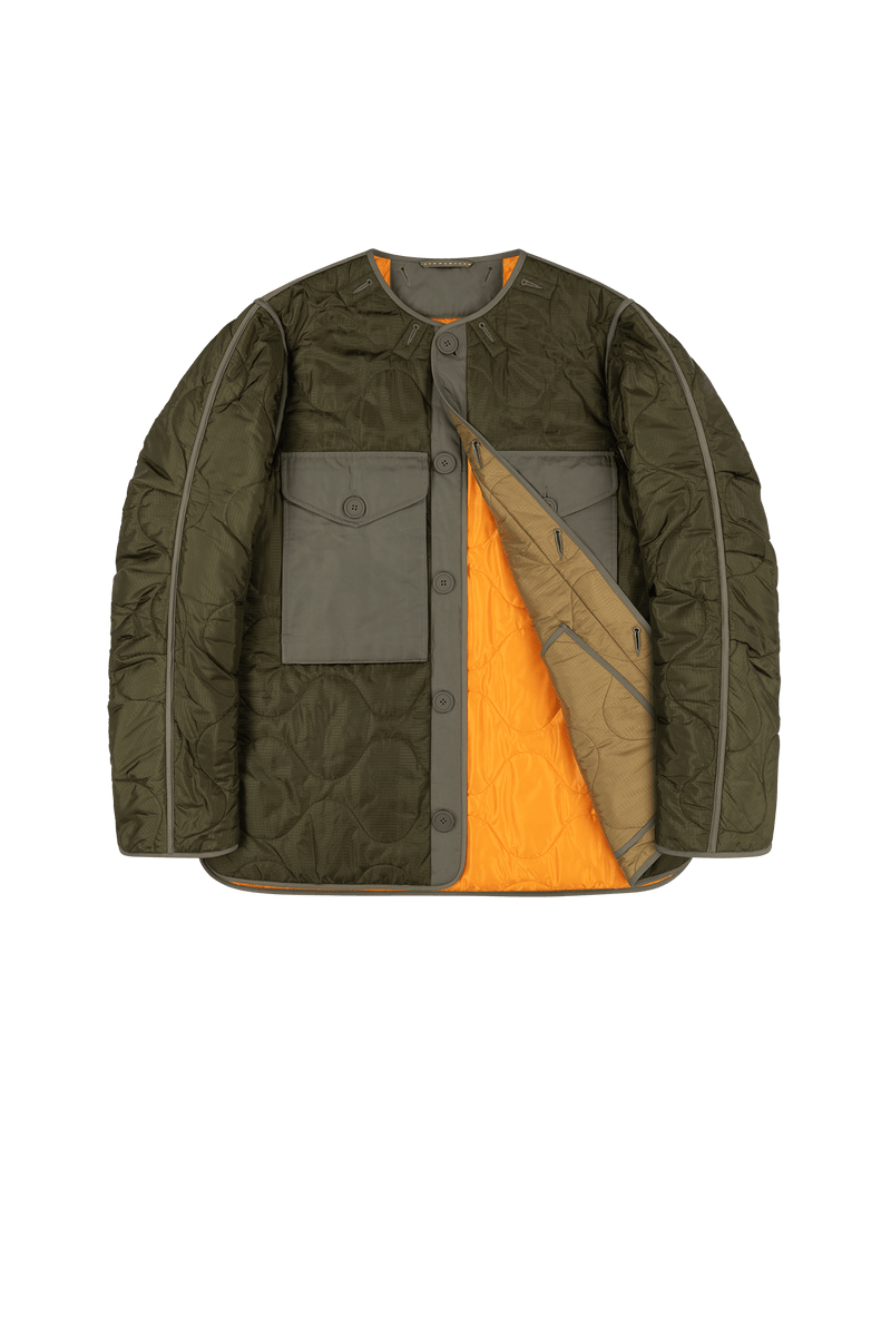 Signature Men's Utility Quilt - Olive & Gold / Gold - Layer 1