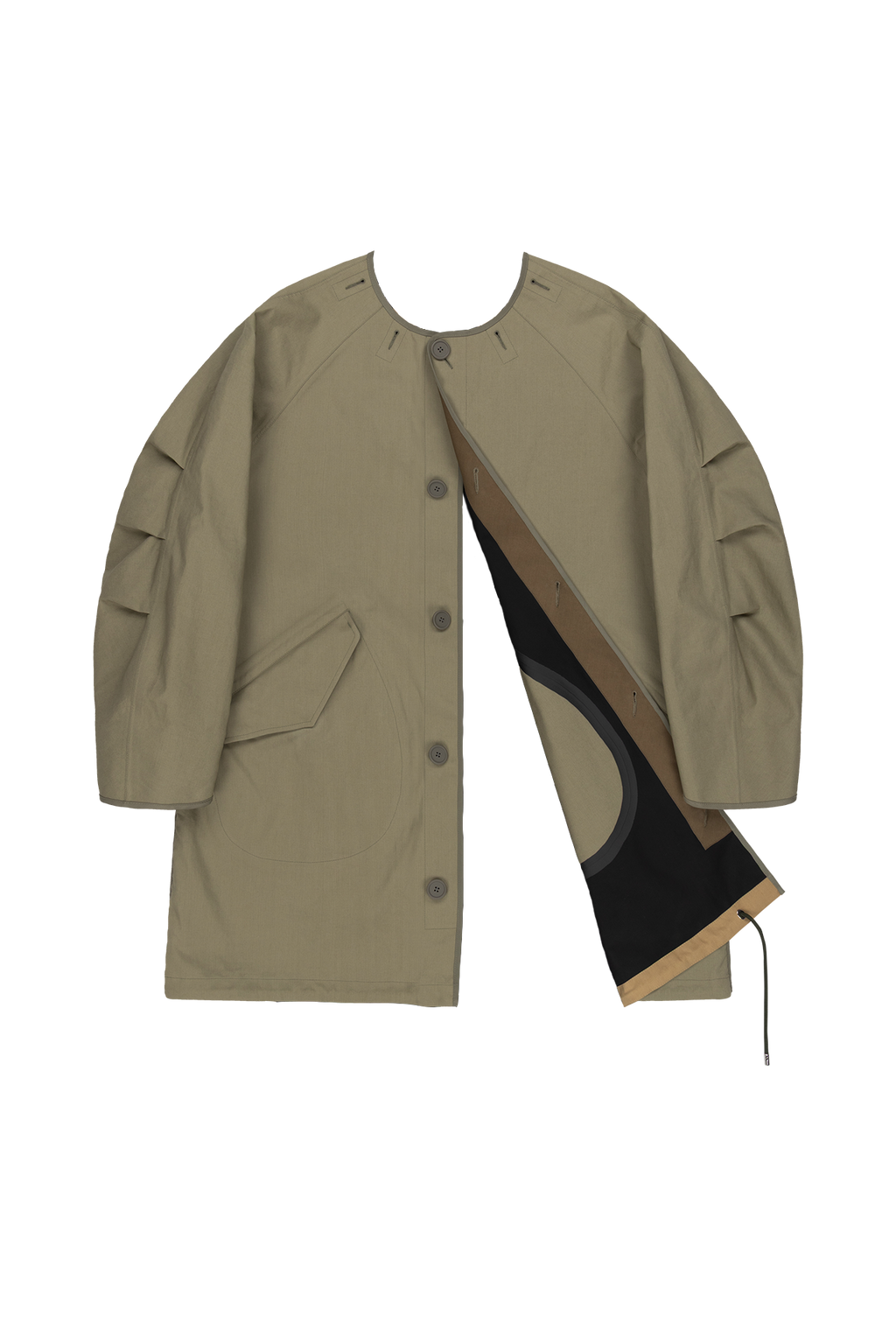 Weatherproof Men's Rain Parka - Pale Olive / Black - Layer 6