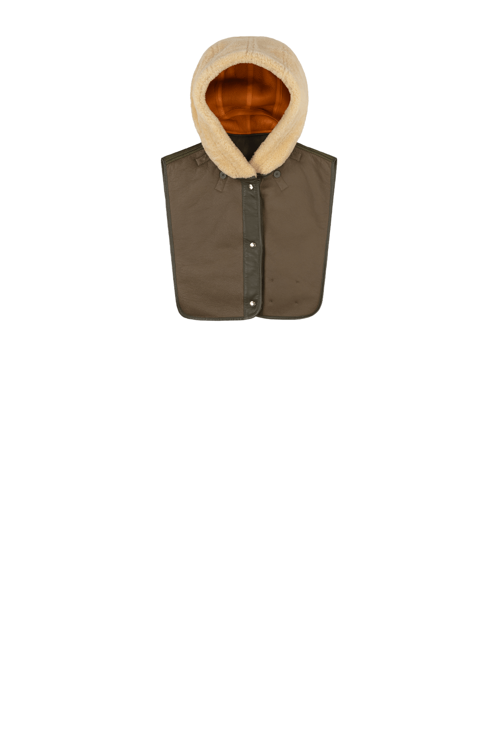 Aviator Men's Patrol Shearling Hood - Patrol Orange & Blonde / Blonde & Moss - Layer 4