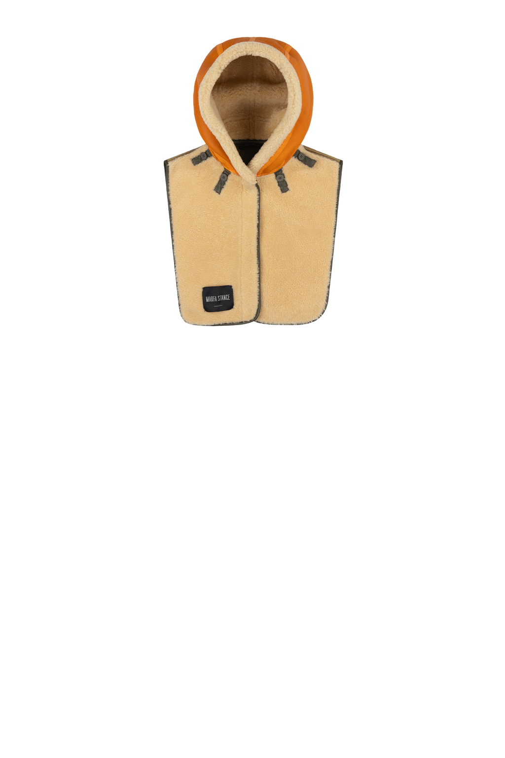 Aviator Men's Patrol Shearling Hood - Patrol Orange & Blonde / Blonde & Moss - Layer 4