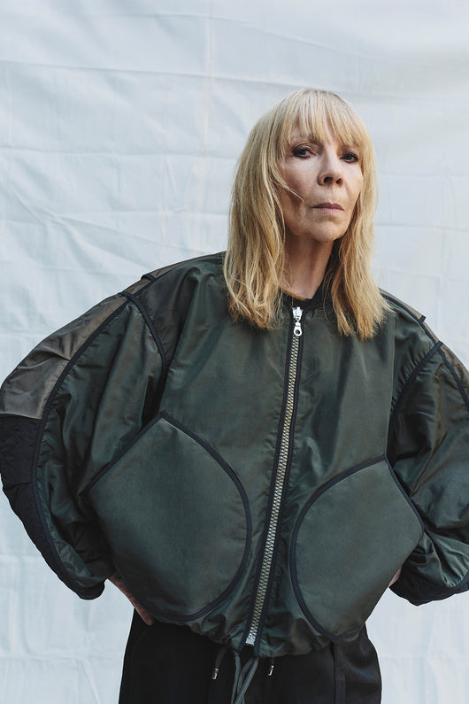 The silk nylon quilt bomber