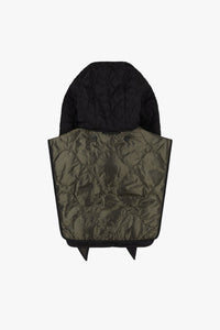 Silk Nylon Wrap Hood - Olive / Black