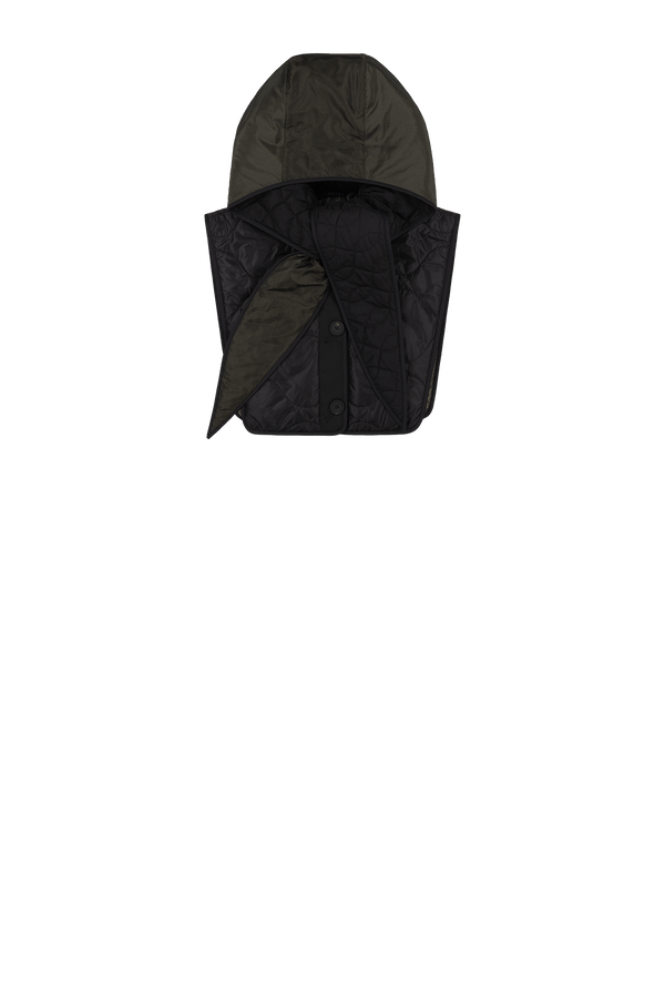 Silk Nylon Wrap Hood - Olive / Black - Layer 4