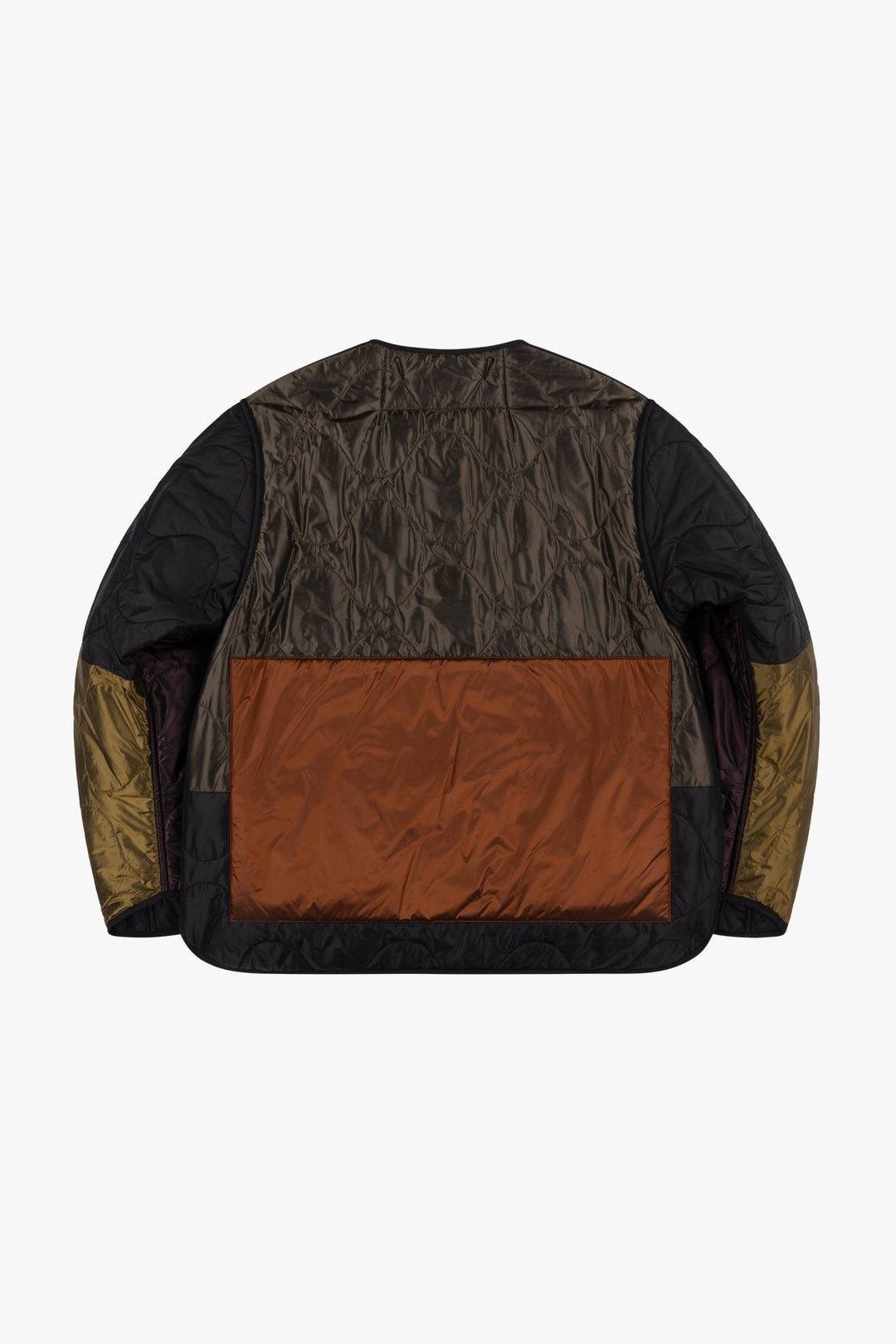 Signature Patchwork Cropped Quilt - Bordeaux / Black