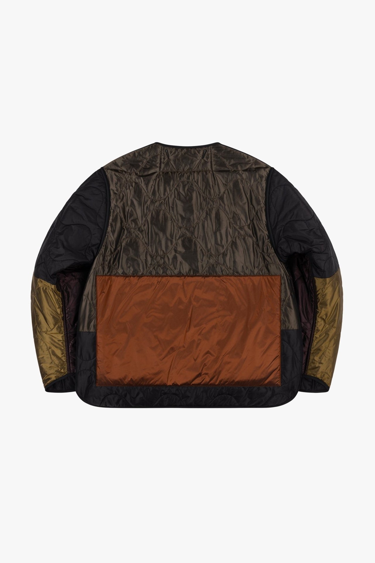 Signature Patchwork Cropped Quilt - Bordeaux / Black