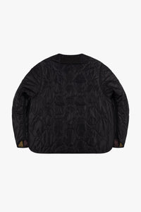 Signature Patchwork Cropped Quilt - Bordeaux / Black
