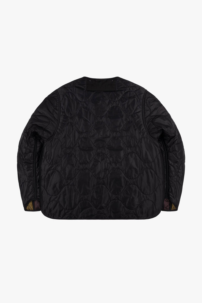 Signature Patchwork Cropped Quilt - Bordeaux / Black