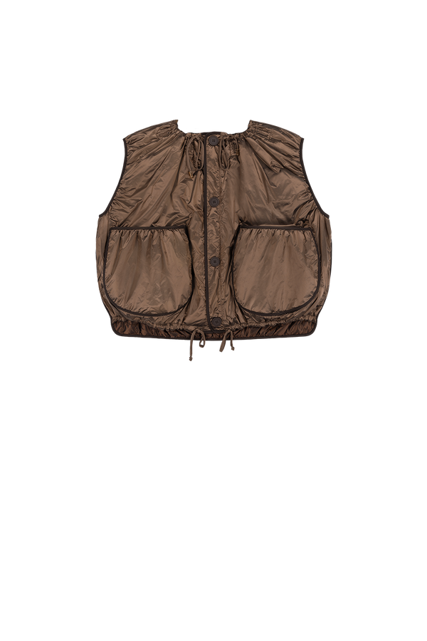 Parachute Quilted Vest - Dark Sienna / Dark Umber - Layer 5