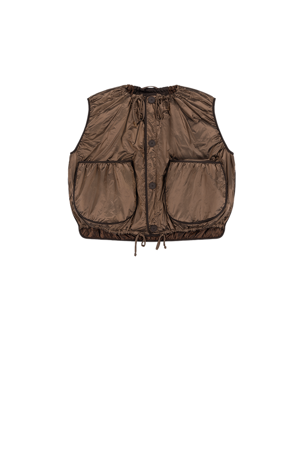 Parachute Quilted Vest - Dark Sienna / Dark Umber - Layer 2
