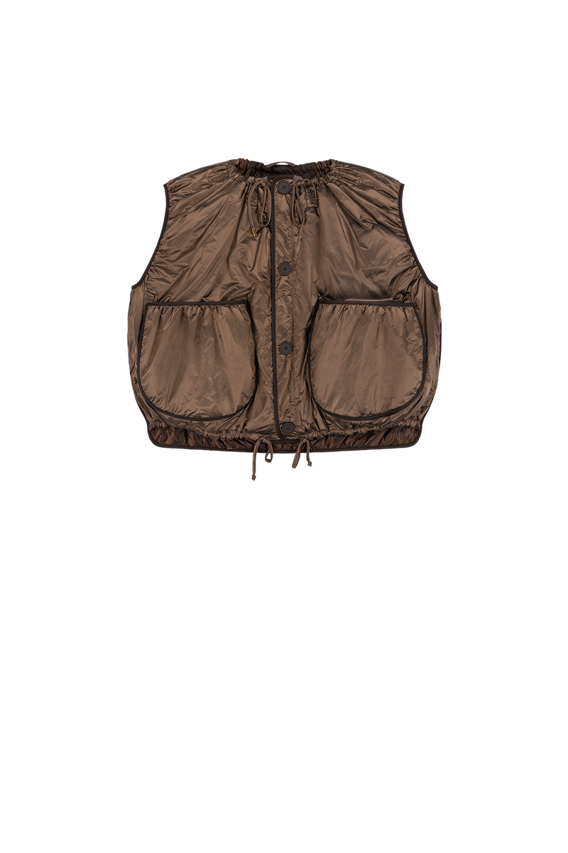 Parachute Quilted Vest - Dark Sienna / Dark Umber - Layer 2