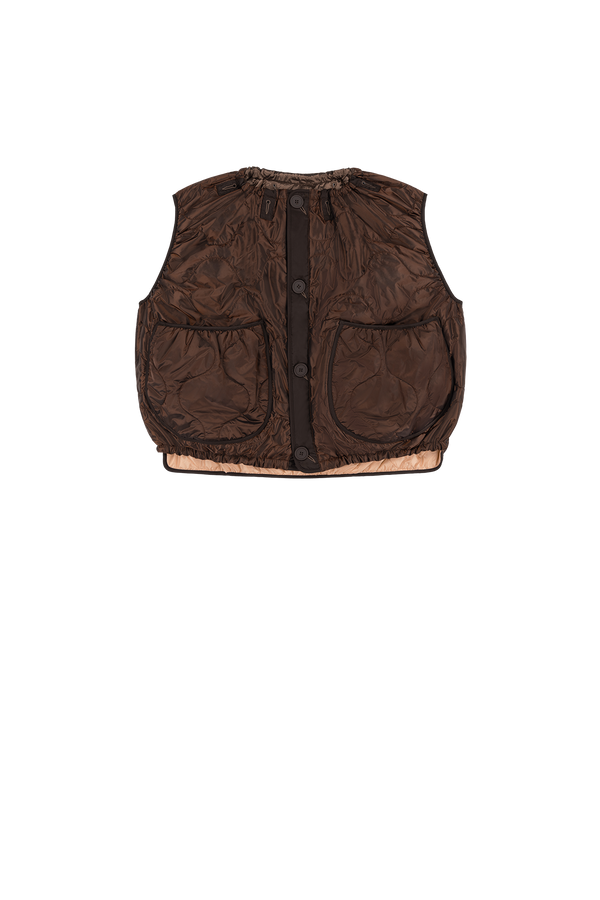 Parachute Quilted Vest - Dark Sienna / Dark Umber - Layer 2
