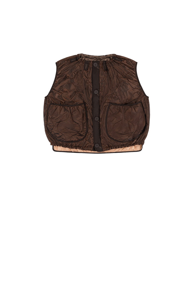 Parachute Quilted Vest - Dark Sienna / Dark Umber - Layer 2