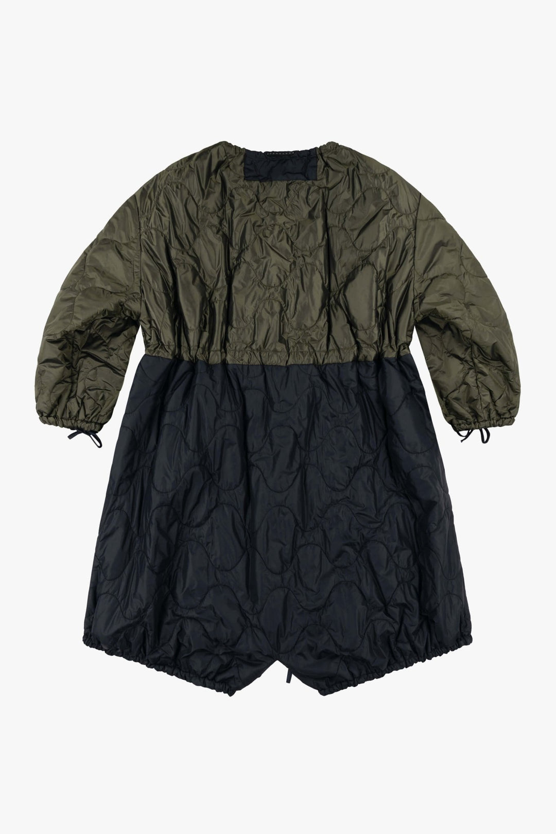 Parachute Quilted Parka - Dark Olive & Black / Midnight