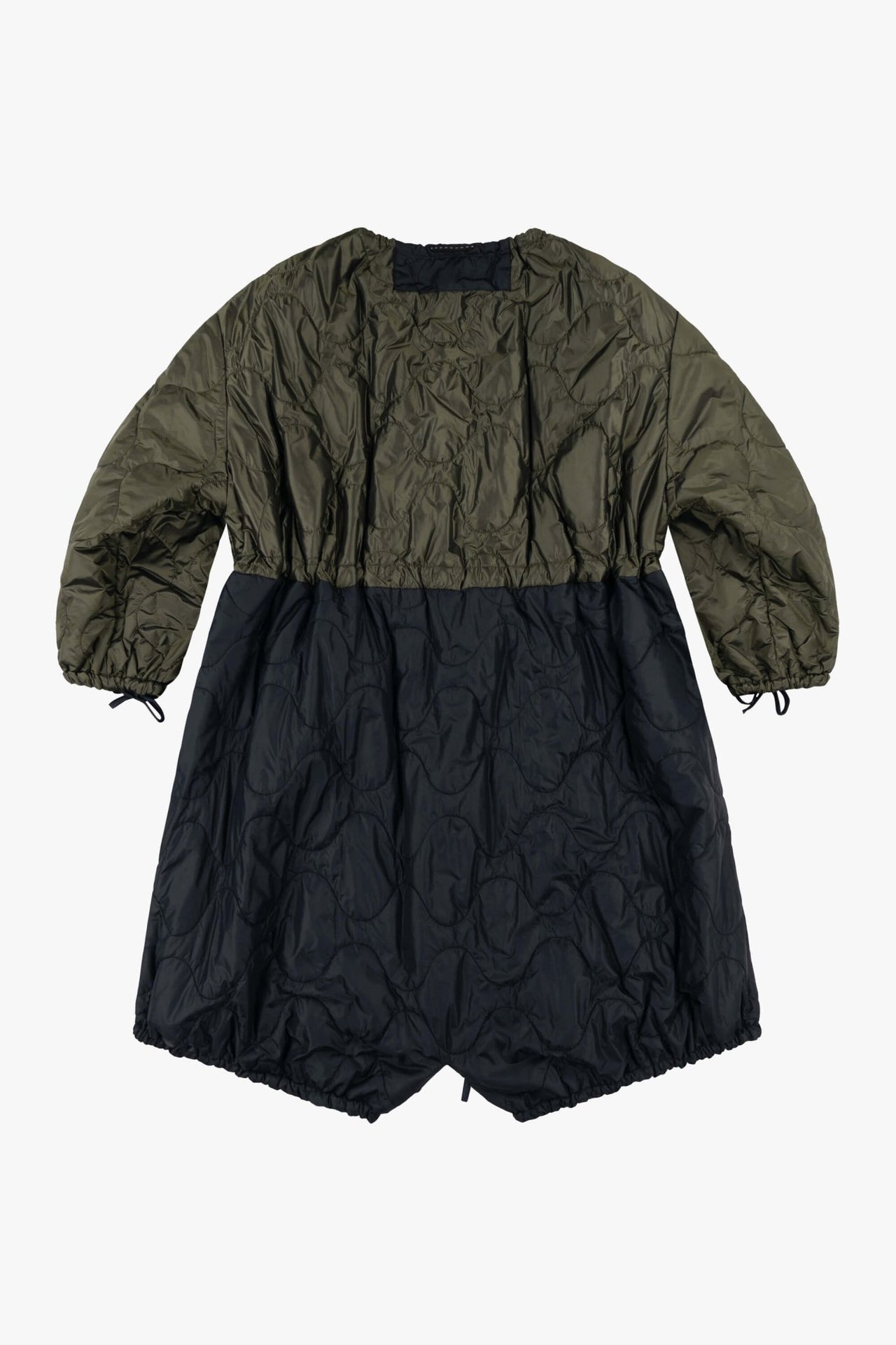 Parachute Quilted Parka - Dark Olive & Black / Midnight