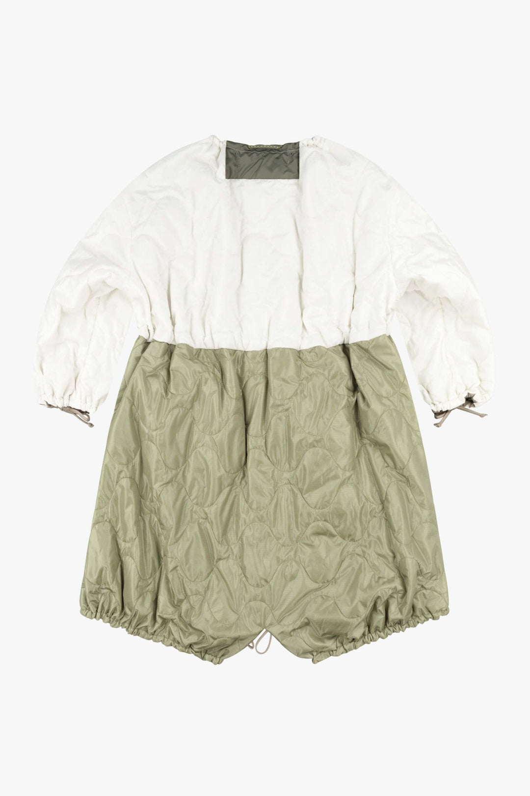 Parachute Quilted Parka - White / Stone