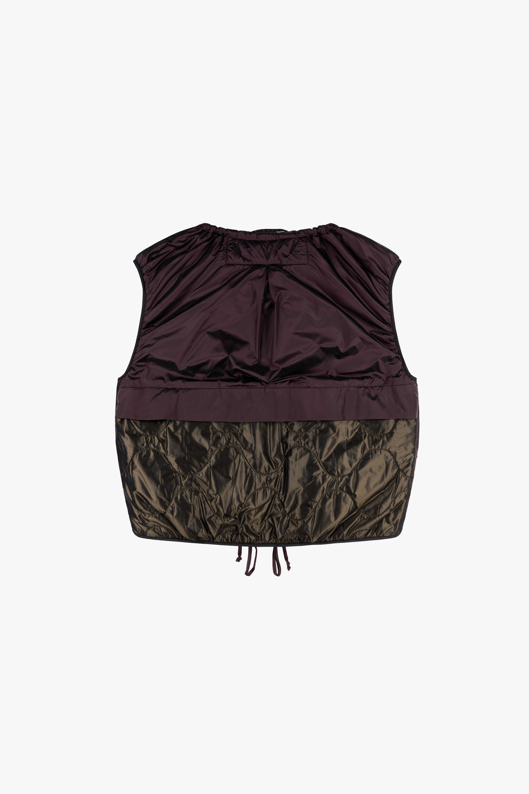 Parachute Quilted Vest - Amber / Bordeaux