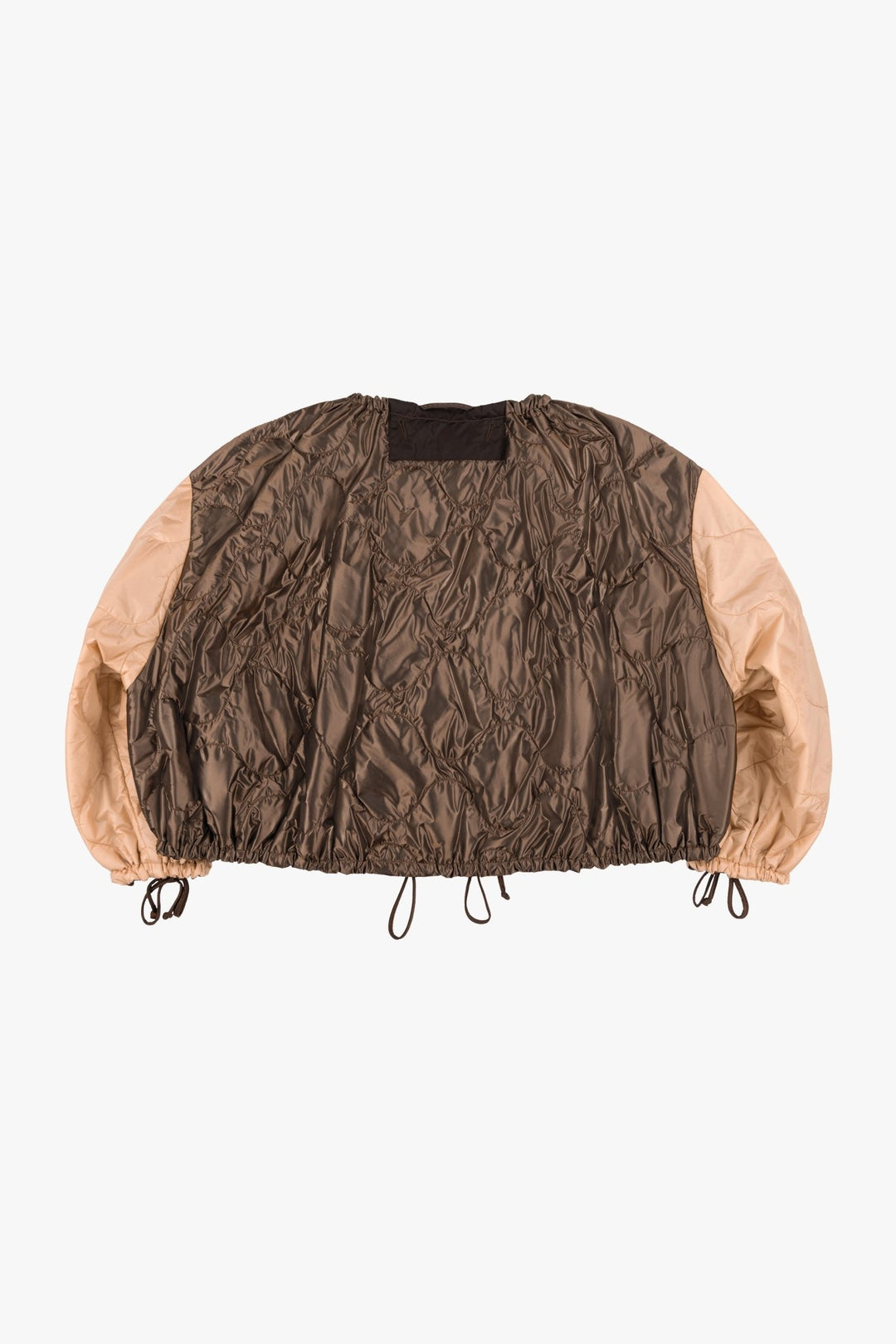 Parachute Quilted Bomber - Dark Umber & Soft Peach / Dark Sienna
