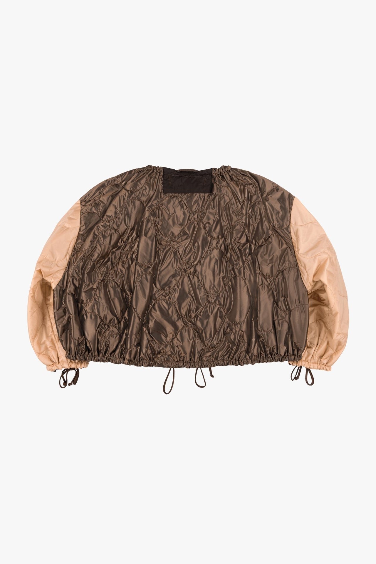 Parachute Quilted Bomber - Dark Umber & Soft Peach / Dark Sienna