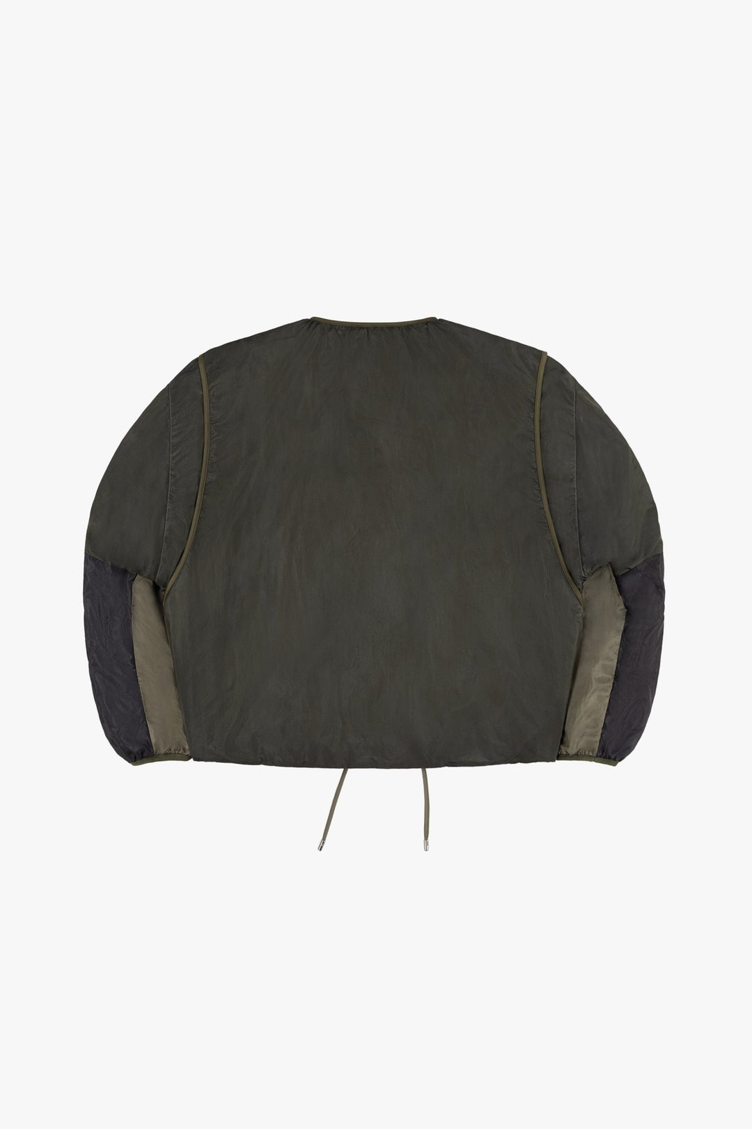 Parachute Silk Nylon Bomber - Pale Olive / Oyster