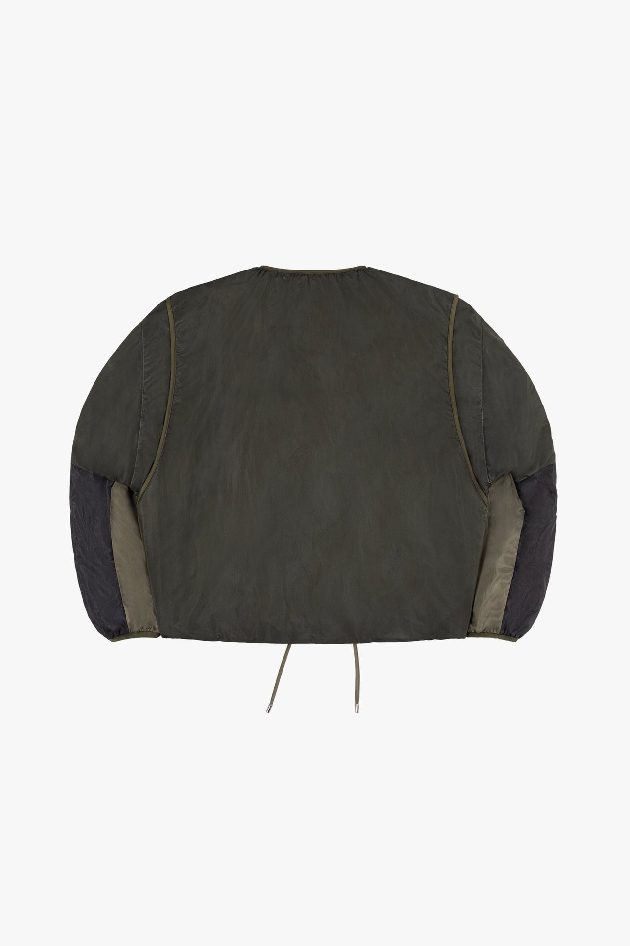 Parachute Silk Nylon Bomber - Pale Olive / Oyster
