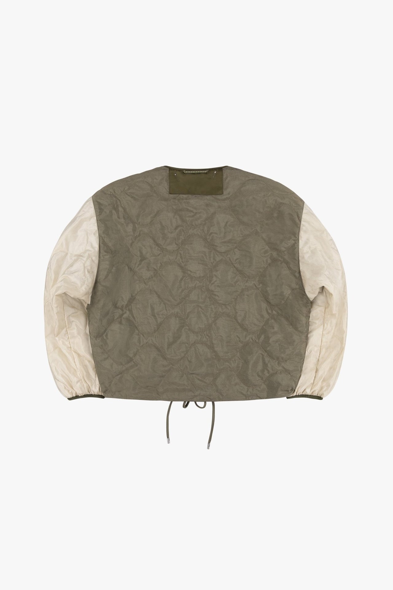 Parachute Silk Nylon Bomber - Pale Olive / Oyster