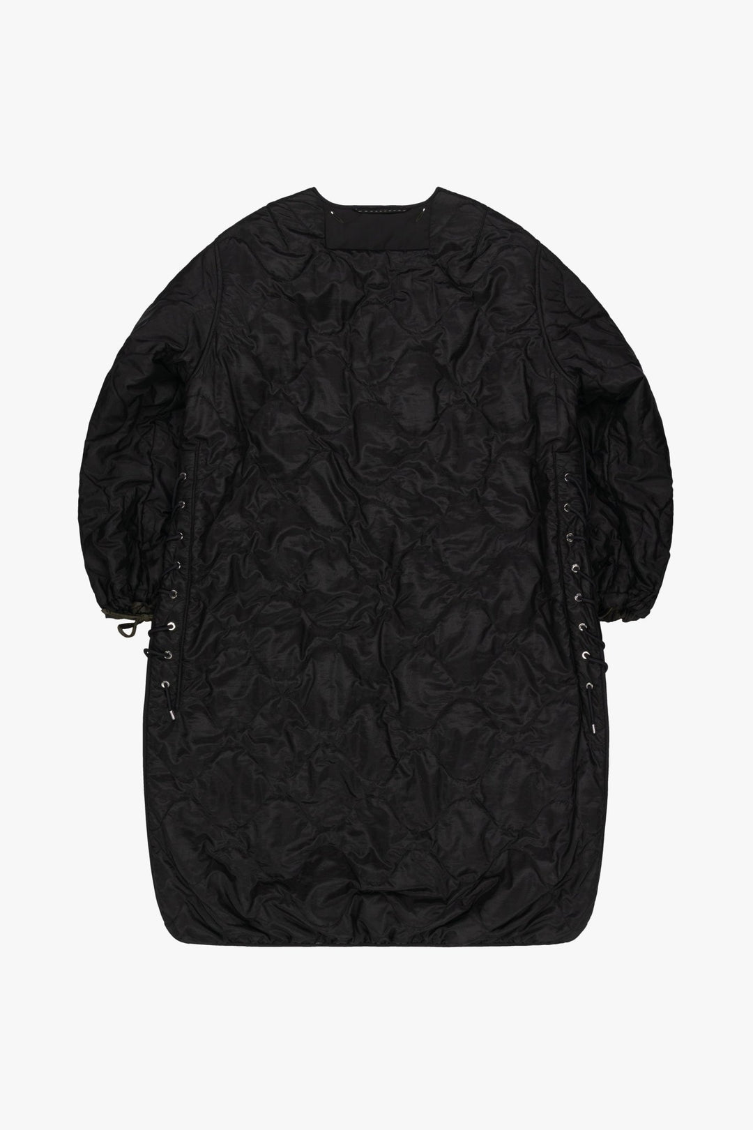 Parachute Silk Nylon Lattice Parka - Olive / Black