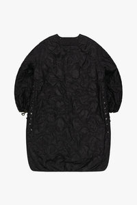 Parachute Silk Nylon Lattice Parka - Olive / Black