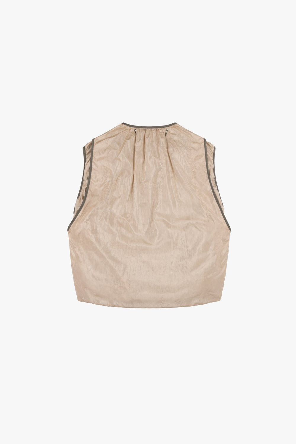 Parachute Silk Nylon Vest - Dove Grey / Sky Blue